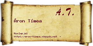 Áron Tímea névjegykártya