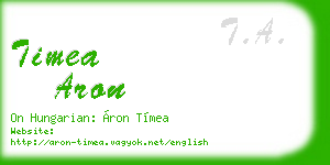 timea aron business card