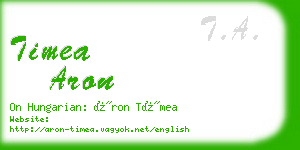 timea aron business card